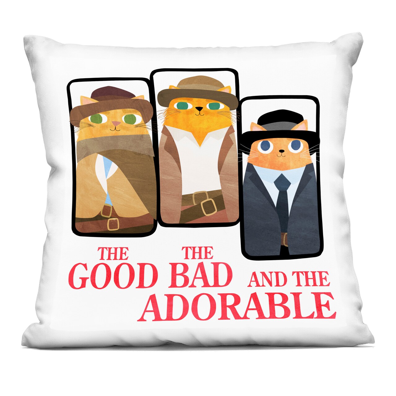 Stupell Industries Good Bad And Adorable Cats Indoor Pillow, 18 x 7 x 18